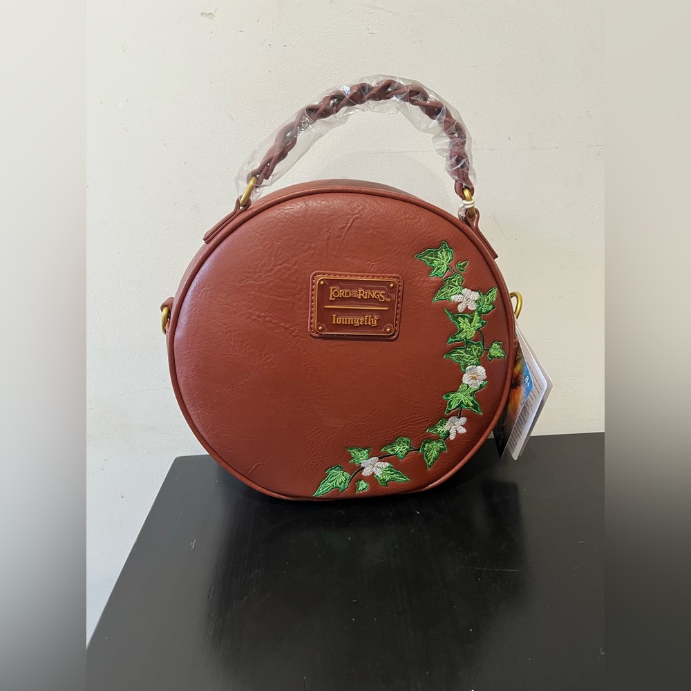 Loungefly The Lord of the Rings Floral Hobbit Door Figural Crossbody Bag - Picture 5 of 10